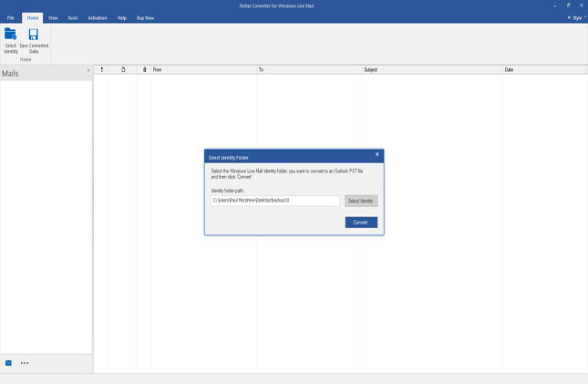 Stellar Windows Live Mail to PST Converter
