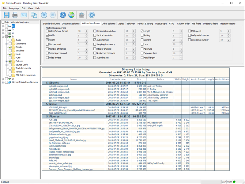 Directory Lister Pro