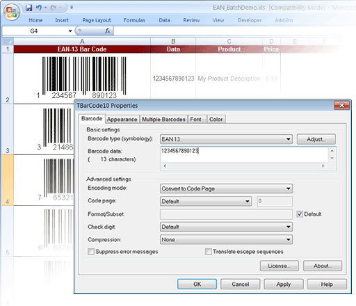 Bar Code Generator for .NET/ASP.NET TBarCode