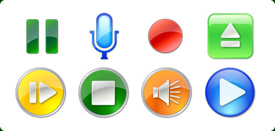 Icons-Land Vista Style Play/Stop/Pause Icon Set