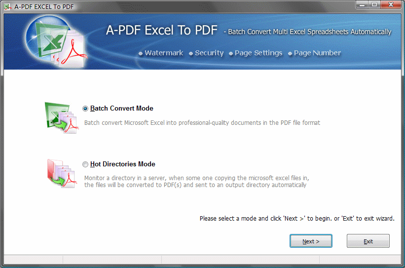 A-PDF Excel to PDF