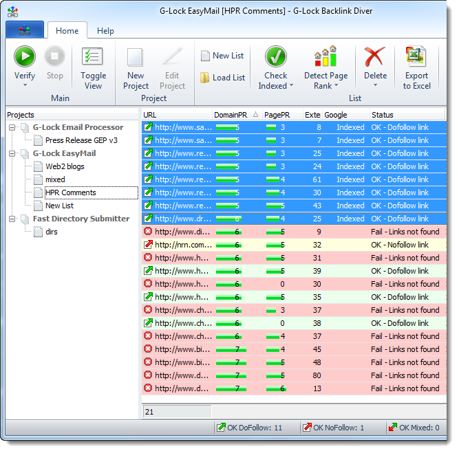 G-Lock Backlink Diver