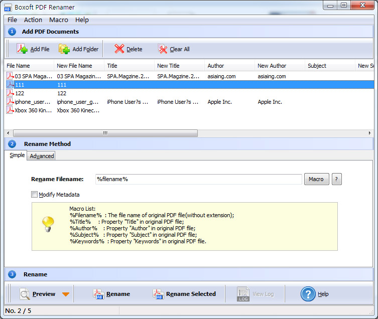 Boxoft PDF Renamer