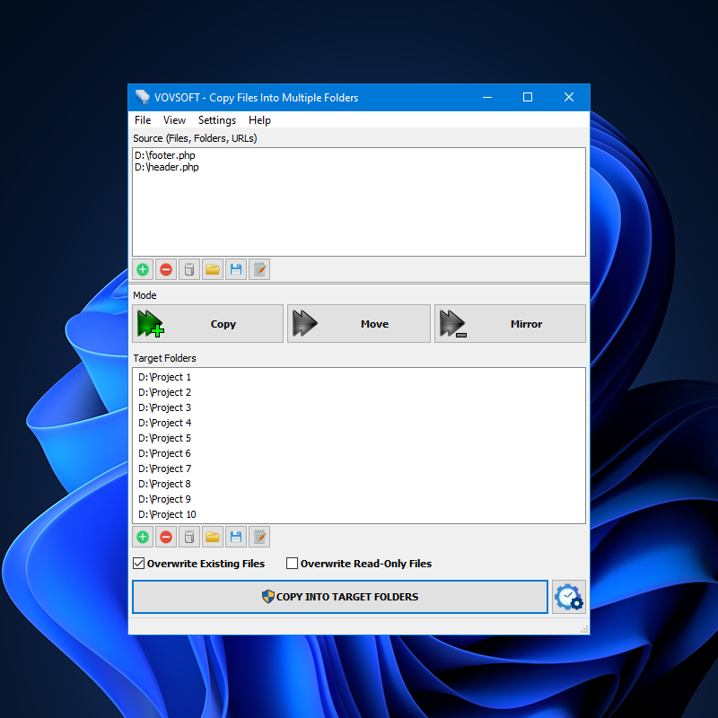 Copy Files Into Multiple Folders