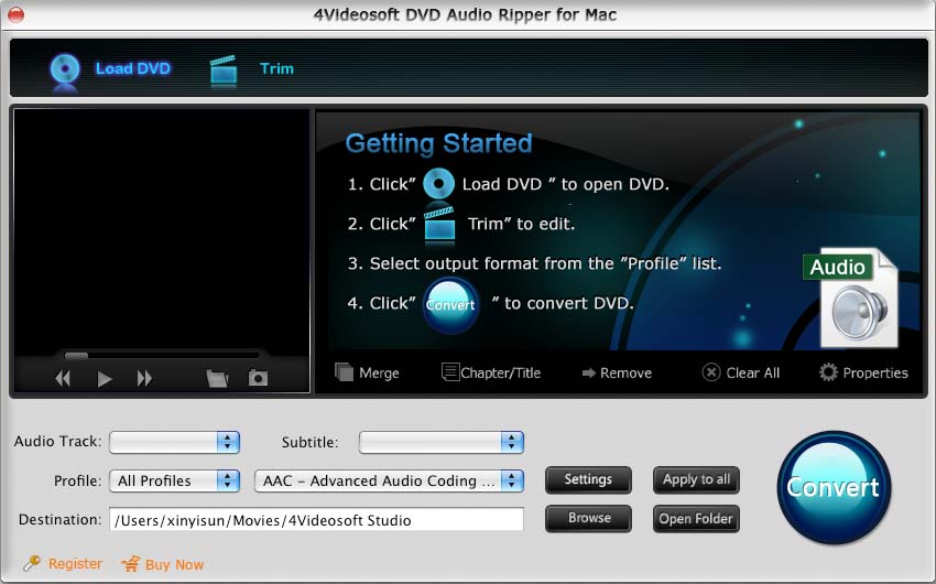4Videosoft DVD Audio Ripper for Mac