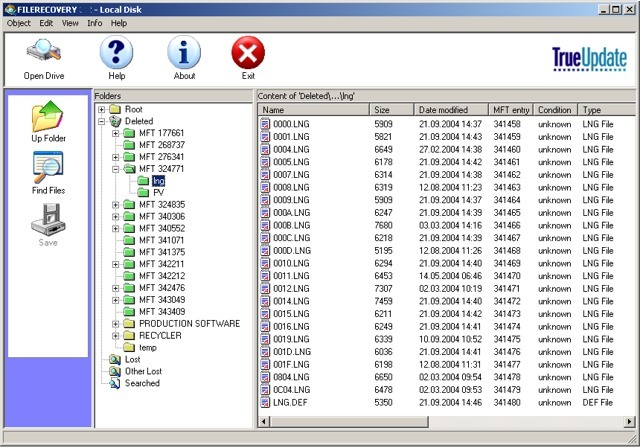 FILERECOVERY 2009 for Windows (PC)