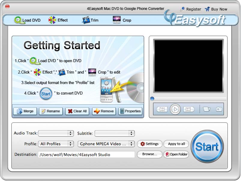 4Easysoft Mac DVD to Google Phone