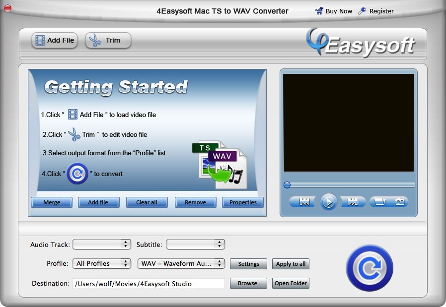 4Easysoft Mac TS to WAV Converter