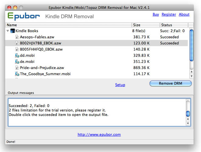 Epubor Kindle DRM Removal for Mac