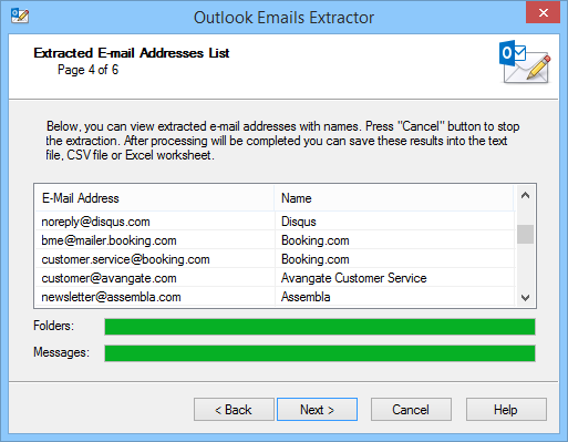 Emails Extractor for Outlook