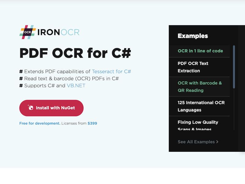 PDF OCR for CSharp