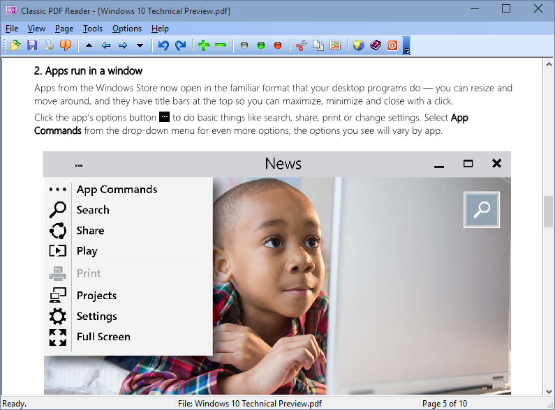 Classic PDF Reader for Windows 10