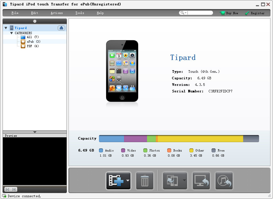 Tipard iPod touch Transfer for ePub