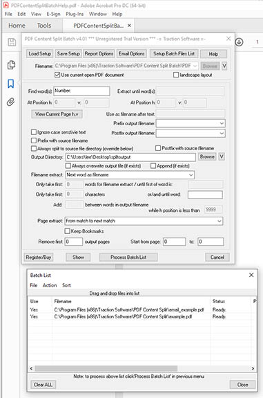PDF Content Split Batch