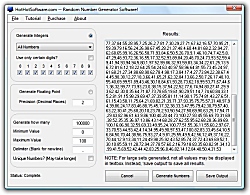 Buy Create Random Numbers software with random int