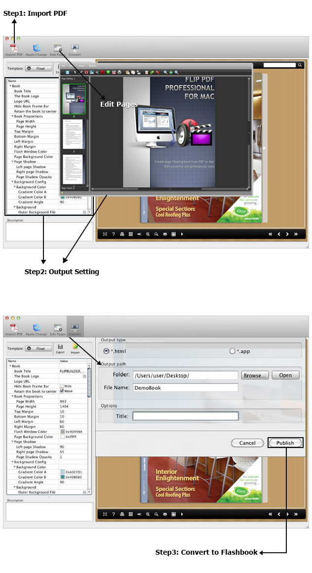 PDF to FlashBook Professional for MAC