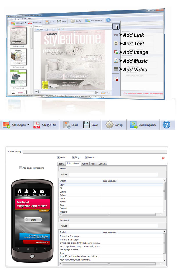 Flip PDF for Android Tablet