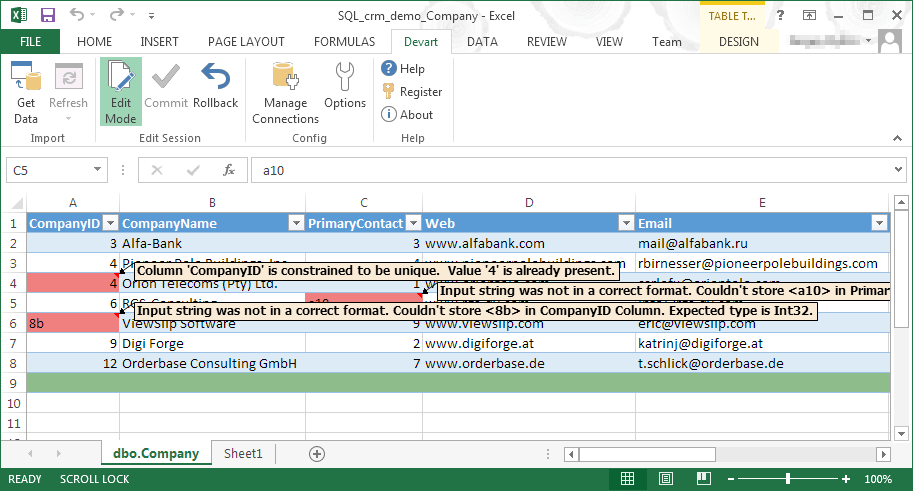 Excel Add-in for SQL Server