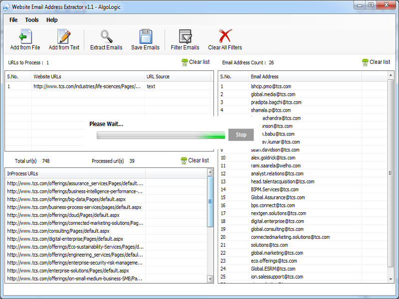 Website Email Address Extractor