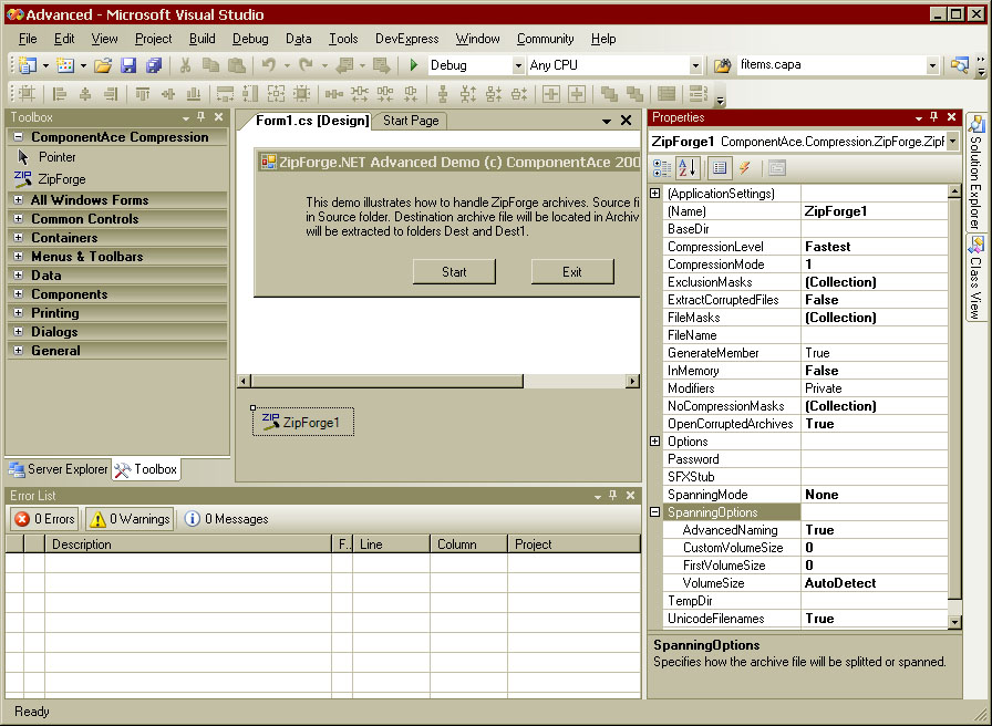 NET Zip Component ZipForge.NET